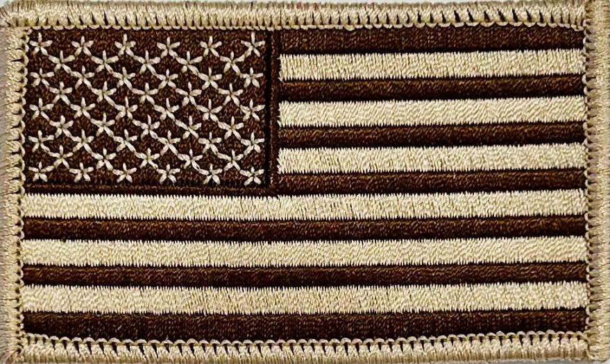 USA Flag Patch, DESERT TAN - QUANTITY 10